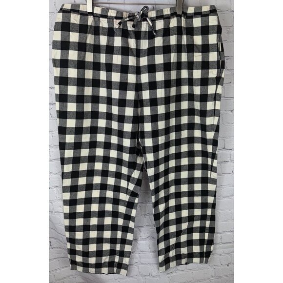 Hanna Andersson Other - HANNA ANDERSSON Men’s Size XXL Pajama Pant Black White Buffalo Plaid 100% Cotton